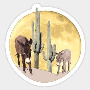 Donkey, design, wild burros, wildlife Sticker